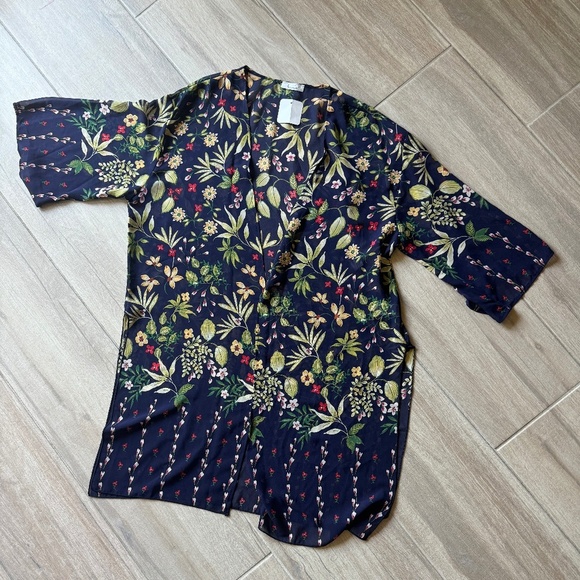 Les Amis Floral Flowy Cardigan/Cover-Up – Women’s Size L (NWT) - Picture 1 of 4